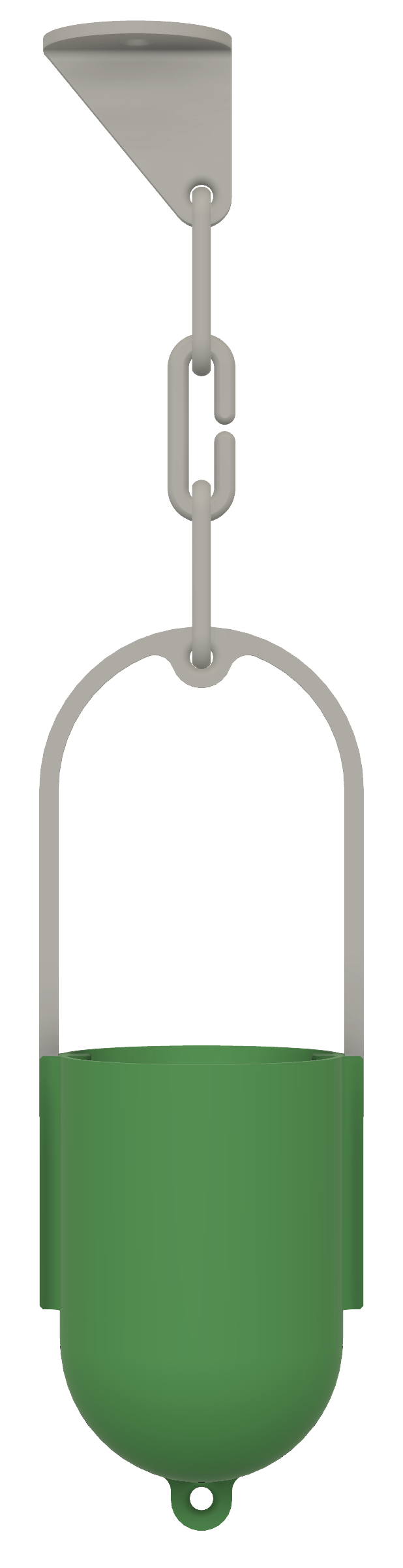 Front view of the CAD hanging planter