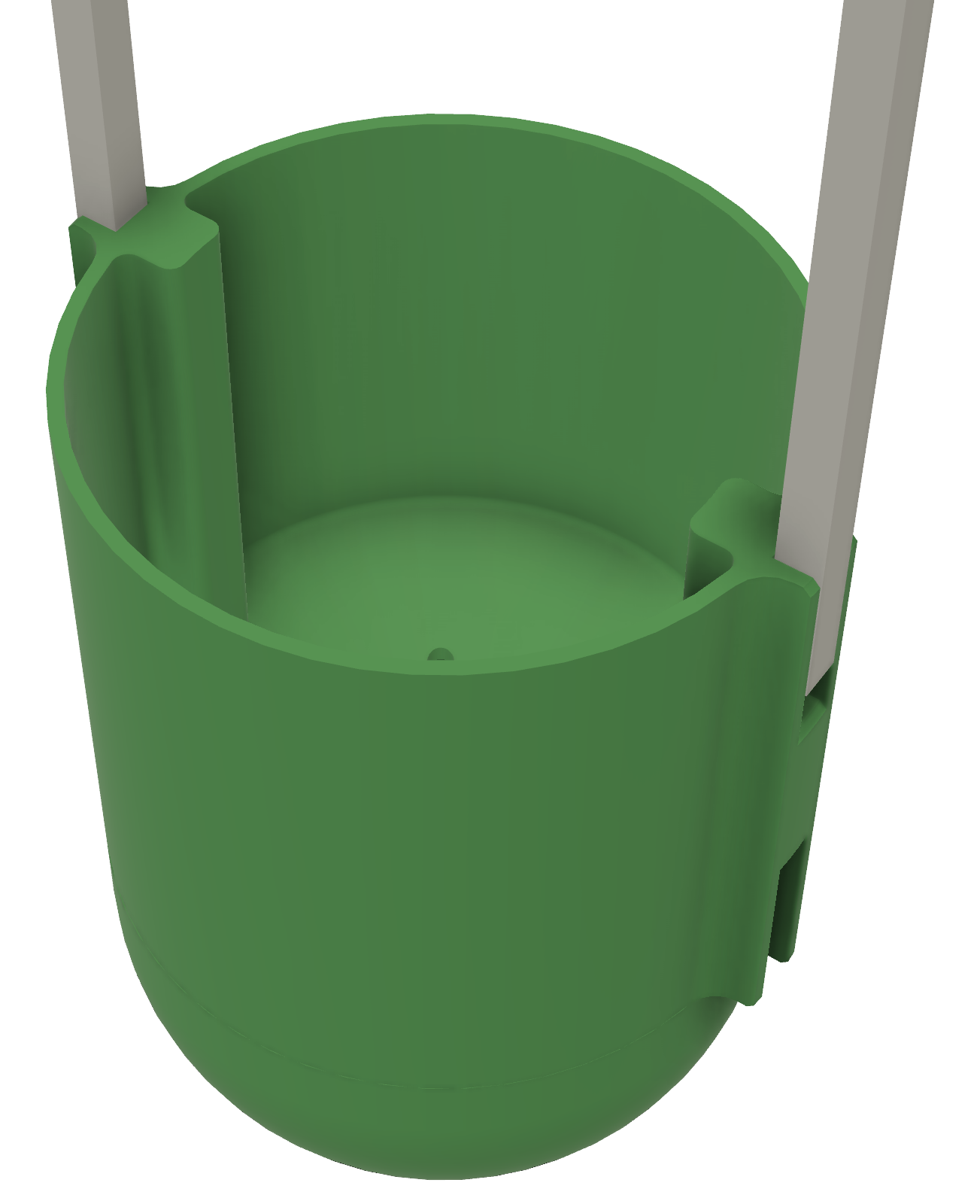 The CAD pot seen from above