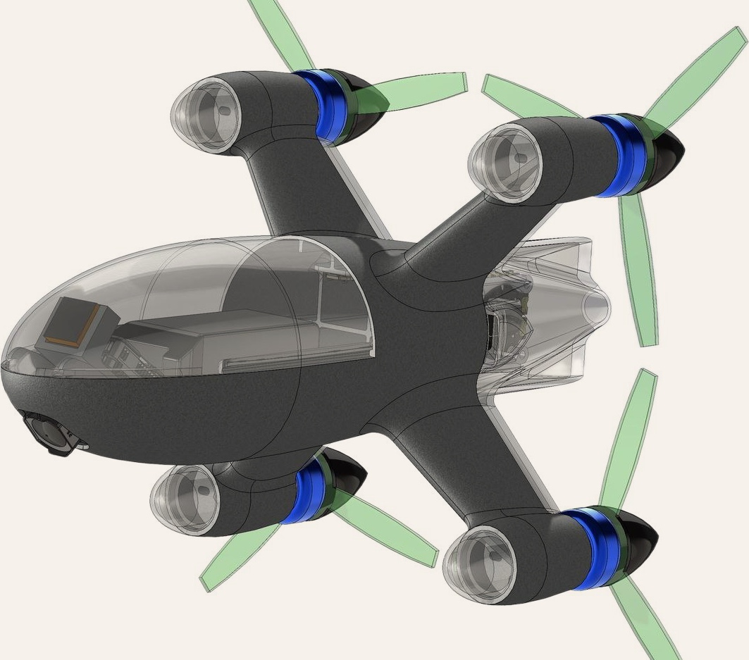 SolidWorks render of the speed drone
